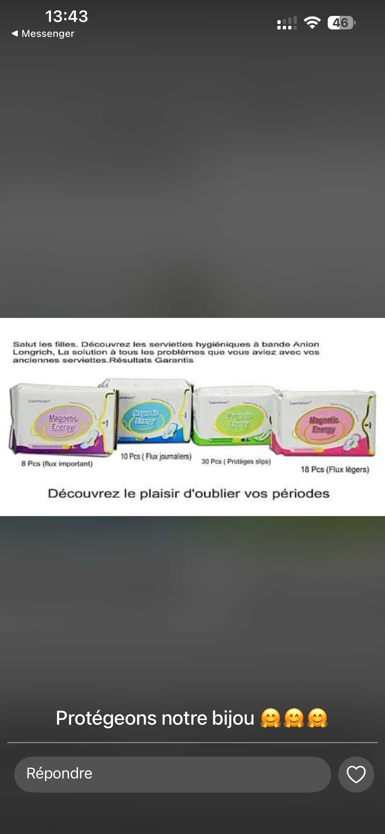 Serviette hygiénique