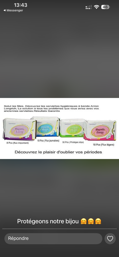 Serviette hygiénique